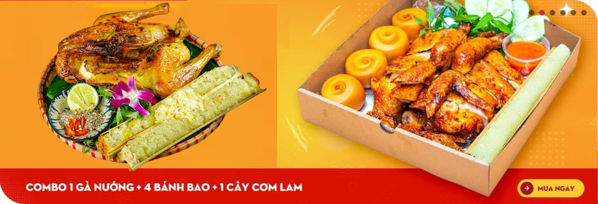 Gà Nướng Cơm Lam Bảo Linh
